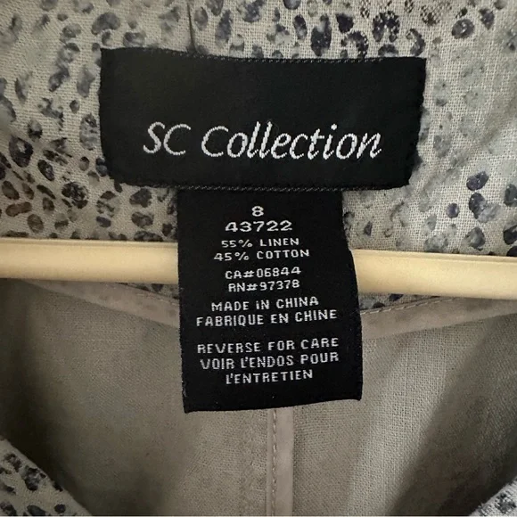 SD Collection Gray Leopard Utility Jacket - Picture 5 of 5